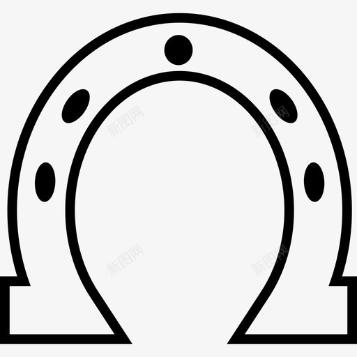 马蹄形白色轮廓工具和器具马2图标svg_新图网 https://ixintu.com 工具和器具 马2 马蹄形白色轮廓