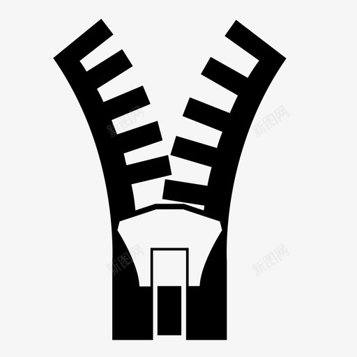 拉链服装时尚图标svg_新图网 https://ixintu.com 扣件 拉链 时尚 服装