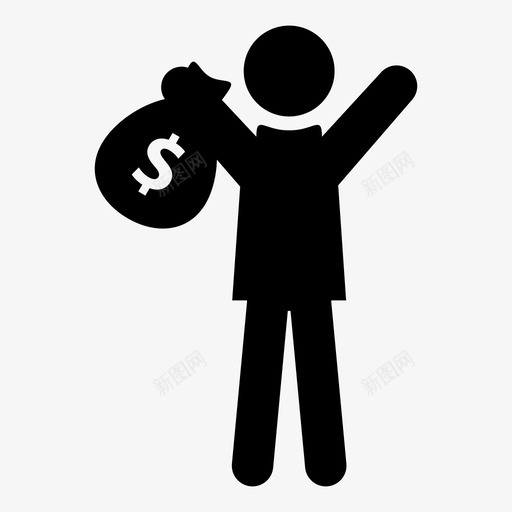 赚钱钱袋资金流图标svg_新图网 https://ixintu.com 人 人物和金钱图标钱袋子 付款 利润 合伙人 挣 支付 收入 男性 硬币 美元 财富 资金流 赚钱 金融等 钱袋