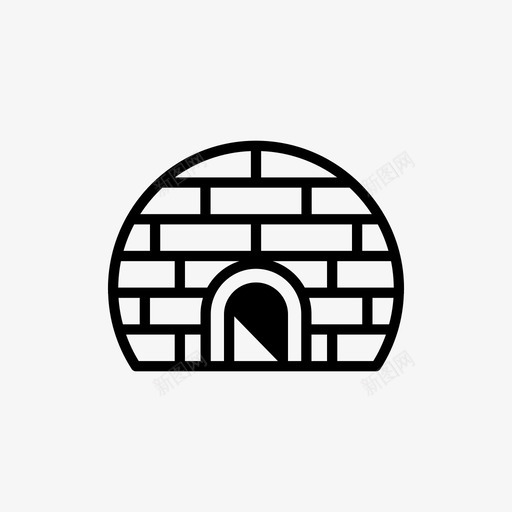 冰屋庇护所冰块图标svg_新图网 https://ixintu.com 住宅 冰块 冰屋 家 庇护所 建筑 爱斯基摩人 简单的东西
