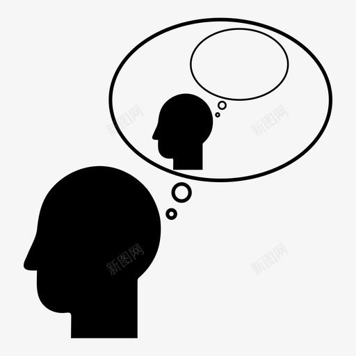 自我反省反思自我意识图标svg_新图网 https://ixintu.com 反思 思考 悬疑推理 推理 自我反省 自我意识
