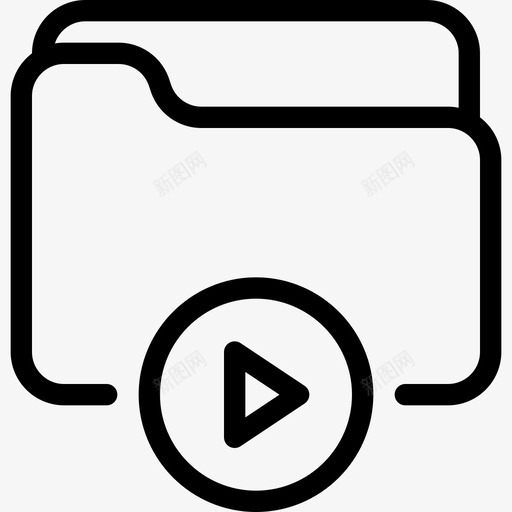 视频文件夹共享分离图标svg_新图网 https://ixintu.com 共享 分离 存档 摄像机 文件 文件夹行图标 文档 监视 组织 视频文件夹