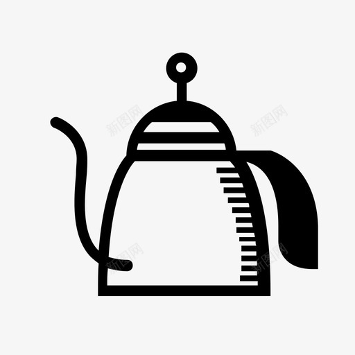 鹅颈壶水茶图标svg_新图网 https://ixintu.com 冲泡 冷 咖啡 外婆 水 煮 老式 脏咖啡店 舒适 茶 鹅颈壶