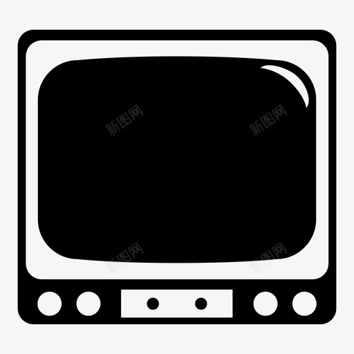电视机显像管屏幕图标svg_新图网 https://ixintu.com 古董 屏幕 旧的 显像管 显示器 电视 电视机 监视器 盒子