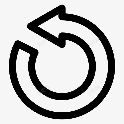 逆时针环绕箭头图标svg_新图网 https://ixintu.com 左 旋转 点 环绕 箭头 逆时针