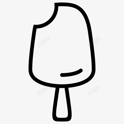 冰棍冷冻食品图标svg_新图网 https://ixintu.com 冰棍 冷冻 凉爽 咬痕 夏季 寒冷 甜点 甜食 被咬 食品 食用