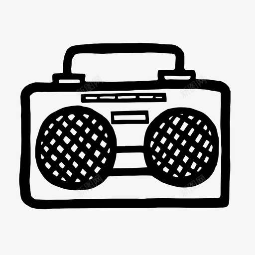 录音机广场舞图标svg_新图网 https://ixintu.com 广场舞 录音机