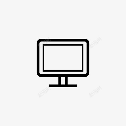 显示器电脑桌面图标svg_新图网 https://ixintu.com lcd led 小而简单 屏幕 显示器 桌面 电脑 视图