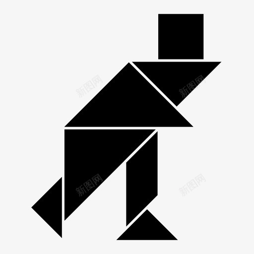搜索七巧板太极图标svg_新图网 https://ixintu.com 七巧板 七巧板人物 人 位置 剪影 太极 情景 拼图 搜索 滑冰 跑步