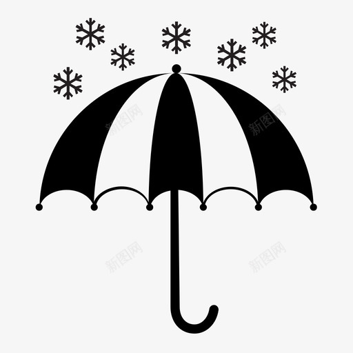 伞天气暴风雨图标svg_新图网 https://ixintu.com 下雪 伞 保险箱 圆顶 天气 手杖 暴风雨 盾牌 雨伞 雪花