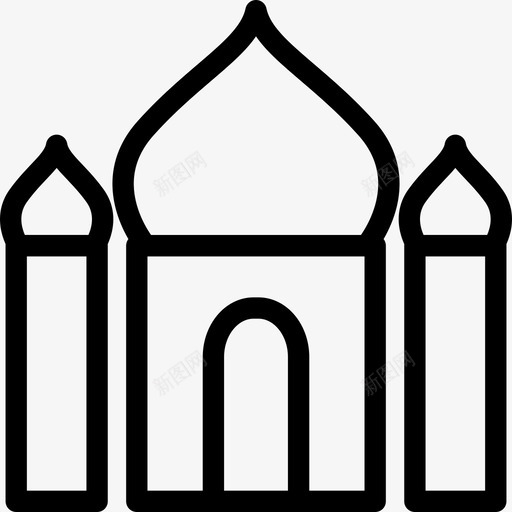 清真寺圣地伊斯兰教图标svg_新图网 https://ixintu.com 伊斯兰教 圣地 清真寺 礼拜场所 神殿 穆斯林