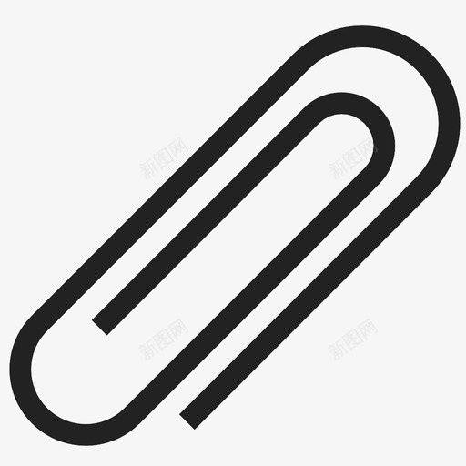 回形针附件文件图标svg_新图网 https://ixintu.com 上传 办公室 回形针 固定 工作 整理 文件 附件