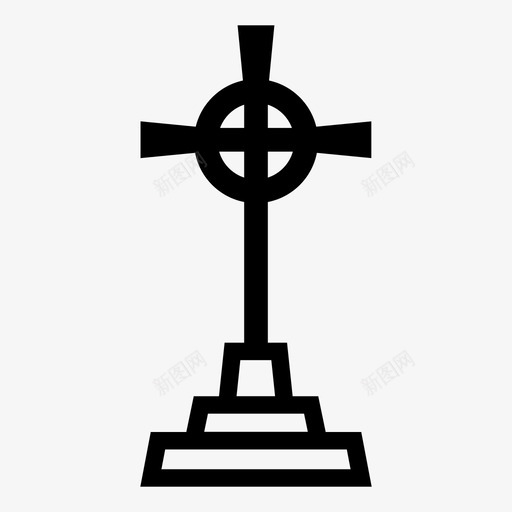 墓碑纪念碑恐怖图标svg_新图网 https://ixintu.com 万圣节 埋葬 墓地 墓碑 恐怖 死者 纪念 纪念碑
