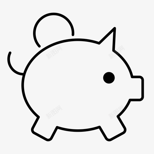 存钱罐储蓄便士图标svg_新图网 https://ixintu.com 便士 储蓄 存款 存钱罐 现金 硬币 美元 货币 钱