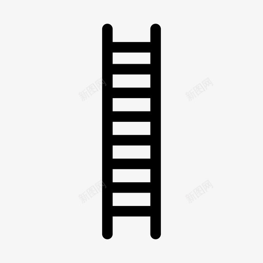 爬梯消防员固定装置图标svg_新图网 https://ixintu.com 固定装置 屋顶 工具 楼梯 消防员 爬梯 车库