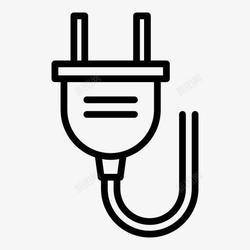 插件电器电力图标svg_新图网 https://ixintu.com 家用 开关插头 插件 电力 电器 电源 电灯 能源 设备