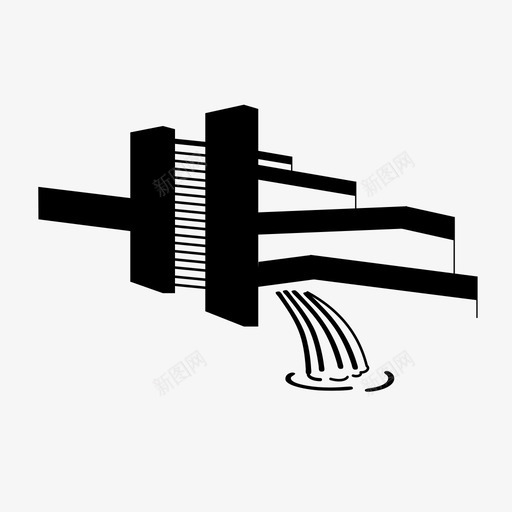 落水建筑液体图标svg_新图网 https://ixintu.com 倾泻 建筑 液体 溪流 潮湿 落水