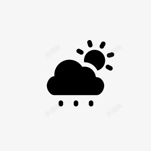 多变天气云多云图标svg_新图网 https://ixintu.com 云 冰雹 多云 多变天气 天气预报 太阳 雨 雪
