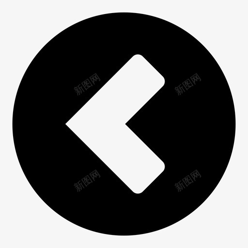 左箭头寻路点图标svg_新图网 https://ixintu.com V形 否和更多 圆 寻路 小于 左箭头 括号 接口 方向 是 点