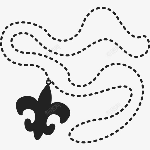 采购产品项链配件链图标svg_新图网 https://ixintu.com 吊坠 时尚 果冻 芙蓉花 配件 采购产品项链 链