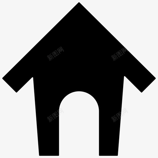 小屋动物之家狗之家图标svg_新图网 https://ixintu.com 动物之家 地基 宠物之家 小屋 建筑 建筑实心图标 狗之家 狗屋 结构