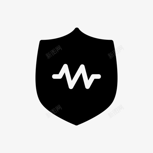 防护罩脉冲监测器防护图标svg_新图网 https://ixintu.com 保险箱 免疫系统 医院 生命线 脉冲监测器 过程 防护 防护罩