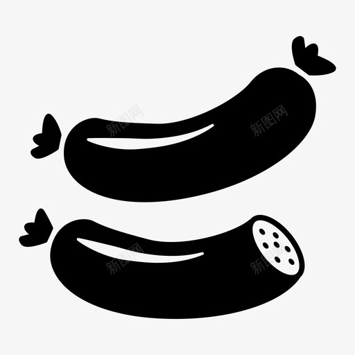香肠美味蛋白质图标svg_新图网 https://ixintu.com 健康 热狗 猪 美味 肉 蛋白质 食物 饭 香肠