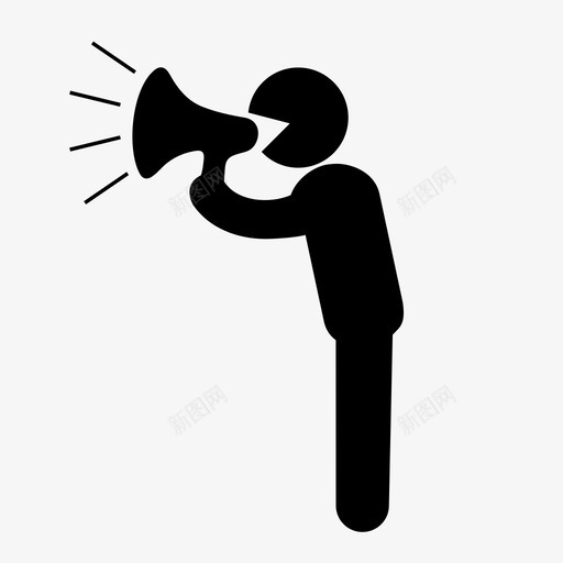 扩音器咆哮尖叫图标svg_新图网 https://ixintu.com 呼喊 咆哮 喊叫 声音 尖叫 扩音器 扬声器 抗议 歌唱 演讲 狂风暴雨