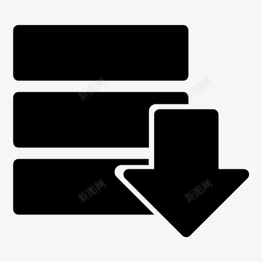 数据库下箭头数据服务器图标svg_新图网 https://ixintu.com band bigdata 下箭头 弓 数据库下载 数据服务器 绑定 缓存 编织