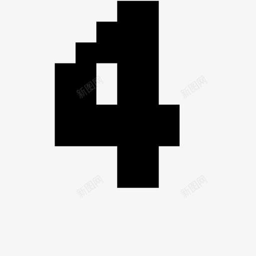 4像素字母7x高图标svg_新图网 https://ixintu.com 4 像素字母7x高