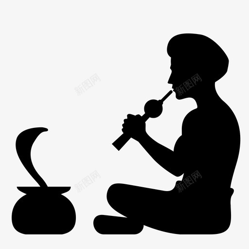 耍蛇人朋吉语维塞尔语图标svg_新图网 https://ixintu.com 人 印第安人 声音 工作 朋吉语 森林 维塞尔语 耍蛇人 音乐
