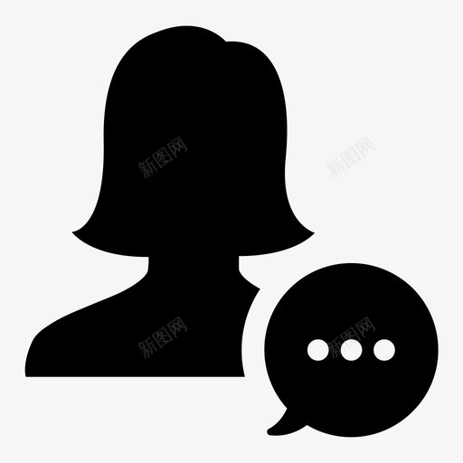 消息配置文件响应图标svg_新图网 https://ixintu.com 人 响应 消息 用户 短信 等待 语音 语音气泡 通话 配置文件
