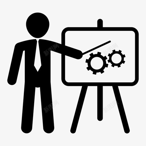 演示工人一起图标svg_新图网 https://ixintu.com 一起 人力资源 商人 图形 对话 展示 工人 沟通 演示 演讲 项目