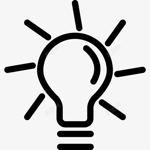 灯泡白炽灯照明图标svg_新图网 https://ixintu.com 灯泡 照明 白炽灯