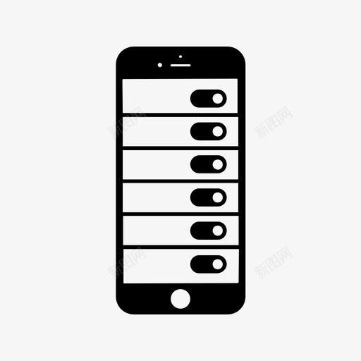 智能手机开关操作系统关闭图标svg_新图网 https://ixintu.com ios iphone iphone6 关闭 控制 操作系统 智能手机开关 移动 设备