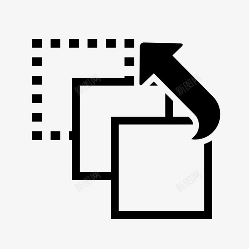 移到后面箭头层图标svg_新图网 https://ixintu.com 发送到后面 层 移到后面 箭头 软件菜单图标
