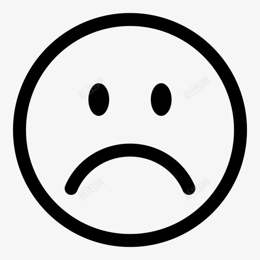 悲伤哭泣表情图标svg_新图网 https://ixintu.com 不开心 哭泣 悲伤 情绪低落 拉丝 没有兴趣 笑脸 脸 表情