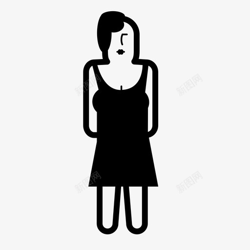 女人别致衣着图标svg_新图网 https://ixintu.com 别致 唇膏 圆润 女人 衣着