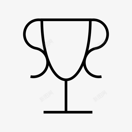 奖杯优胜者胜利者图标svg_新图网 https://ixintu.com 优胜者 冠军 奖励 奖杯 线性艺术建造 胜利者 荣誉