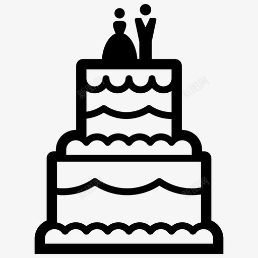 蛋糕婚礼双层蛋糕图标svg_新图网 https://ixintu.com 双层蛋糕 婚礼 婚礼蛋糕 新人 新娘 新郎 甜点 结婚蛋糕 蛋糕