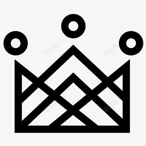 皇冠皇室女王图标svg_新图网 https://ixintu.com 公主 君主制 国王 女王 权力 珠宝 皇冠 皇室