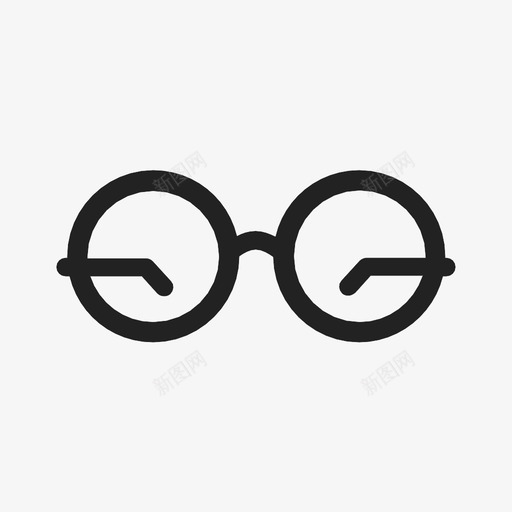 眼镜视力学习图标svg_新图网 https://ixintu.com 2020 书呆子 圆眼镜 学习 极客 眼镜 视力