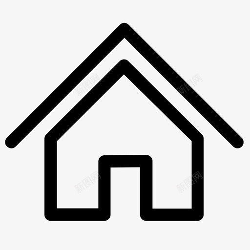 主页房子主图标svg_新图网 https://ixintu.com 主 主页 住宅 房地产 房子