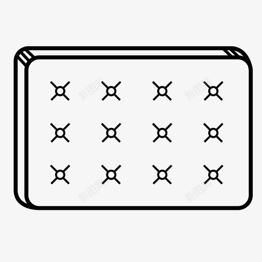 床垫床卧室图标svg_新图网 https://ixintu.com 卧室 床 床垫 睡眠 舒适
