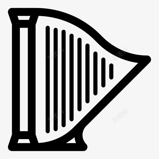 竖琴弦乐声音图标svg_新图网 https://ixintu.com 乐器 和弦乐器 声音 弦乐 旋律 竖琴 音乐家