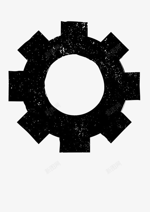 齿轮涂鸦噪音图标svg_新图网 https://ixintu.com 涂鸦噪音 齿轮