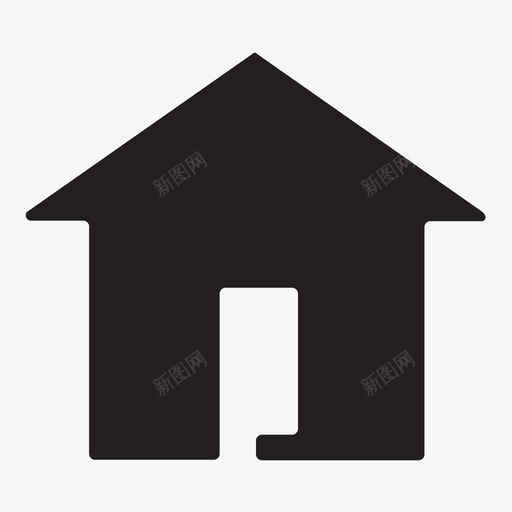 单层住宅图标svg_新图网 https://ixintu.com 单层住宅