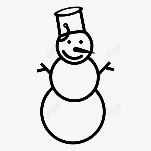 雪人棍子木偶图标svg_新图网 https://ixintu.com 假日 冰冻 圣诞节 木偶 棍子 胡萝卜 装饰 雪人 霜冻