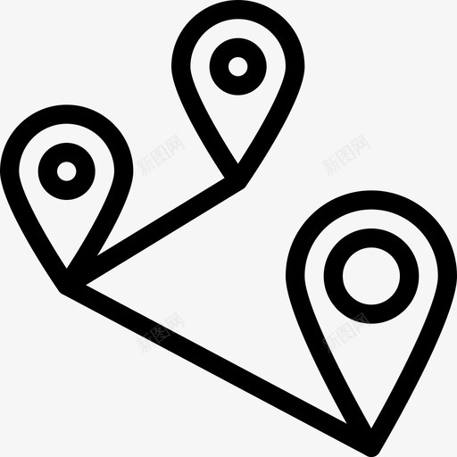 距离空间间隔图标svg_新图网 https://ixintu.com gps 地图 地图位置线图标 导航 方向 空间 距离 跨度 间距 间隔