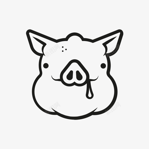 德普猪白痴斯帕兹图标svg_新图网 https://ixintu.com 动物 口水 德普猪 愚蠢 斯帕兹 无脑 有趣 猪 白痴 肥胖